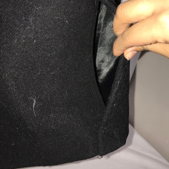 Zara Black Classic Wool Buttoned Long Trench Coat - Picture 9 of 16